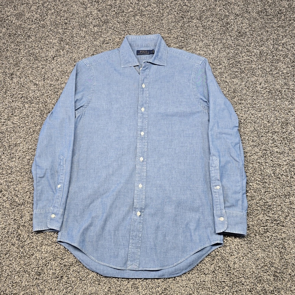 Polo Ralph Lauren Mens Denim Shirt Size Small Button Down Long Sleeve